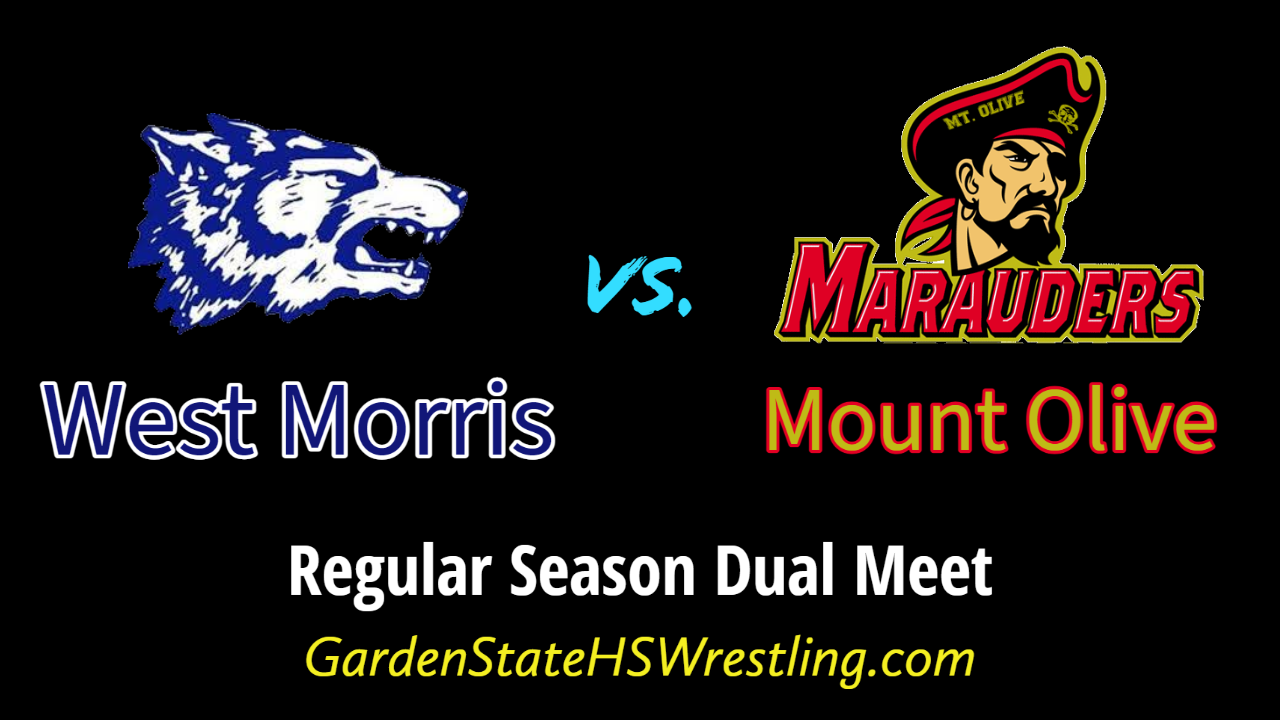 WATCH – West Morris vs. Mount Olive Varsity Boys Wrestling Dual Meet