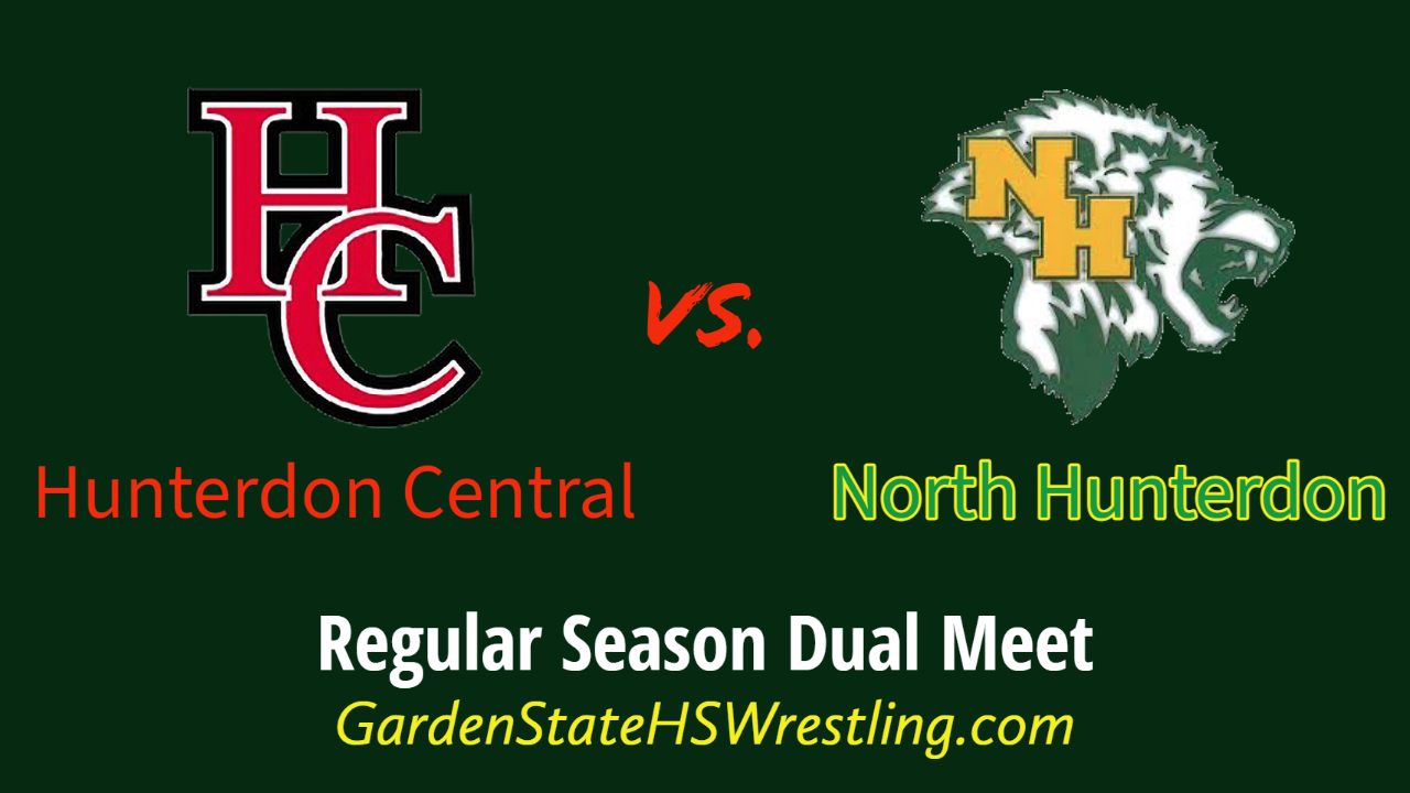 WATCH – Hunterdon Central vs. North Hunterdon Varsity Boys Wrestling Dual Meet