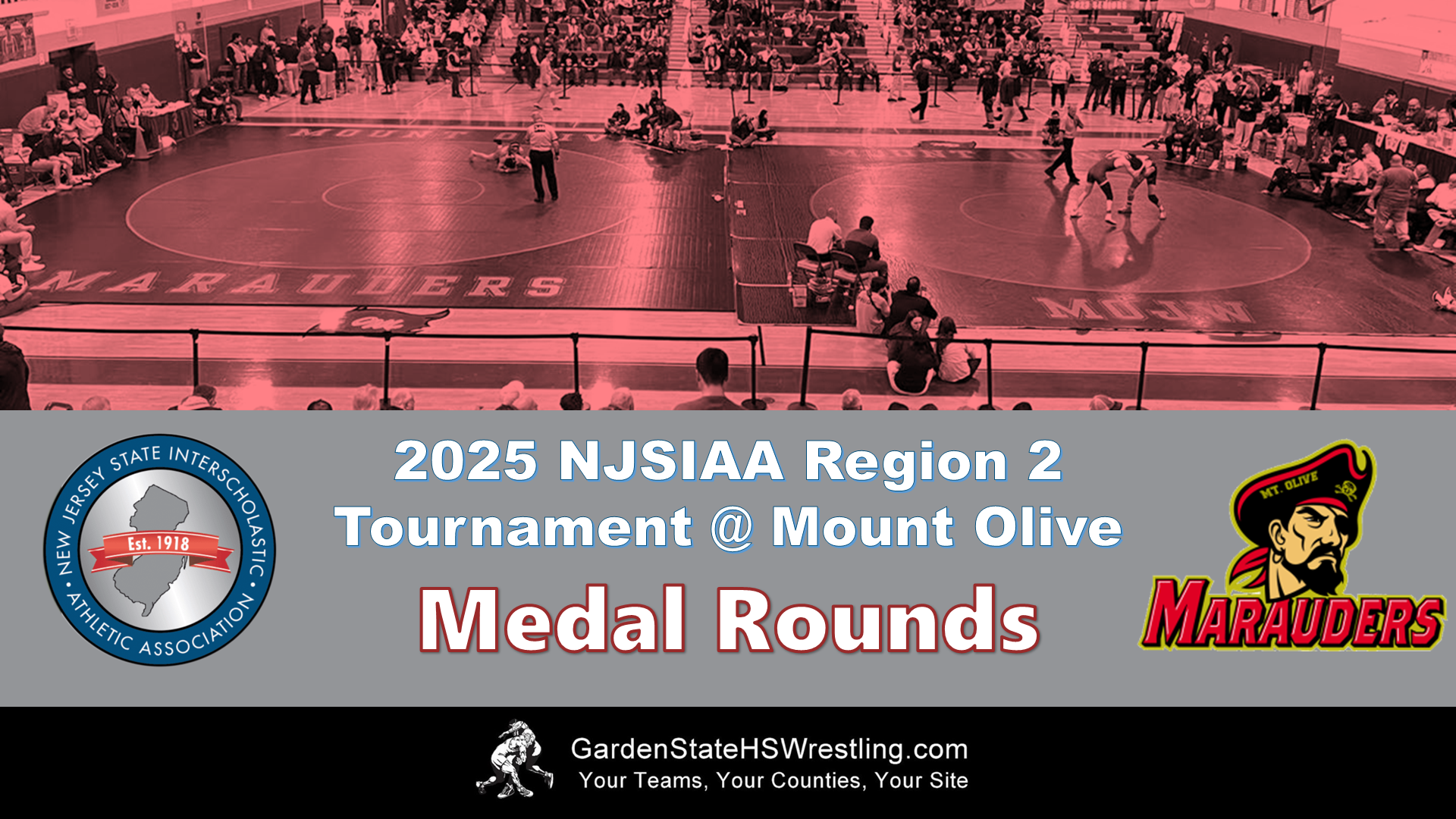 WATCH – 2025 NJSIAA Region 2 Tournament Medal Rounds @ Mount Olive